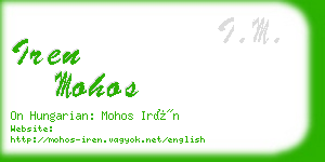 iren mohos business card